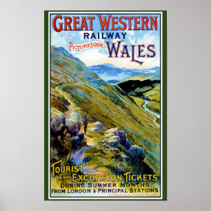 Poster Excelente Western Railto Wales
