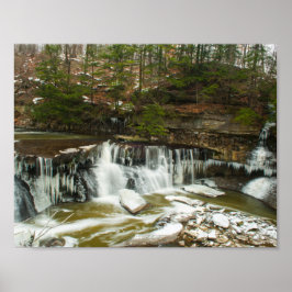 Póster Excelentes em Tinker Creek em Winter, Ohio