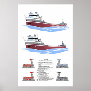 Poster Excelentes Lagos Freighter Edward L. Ryerson
