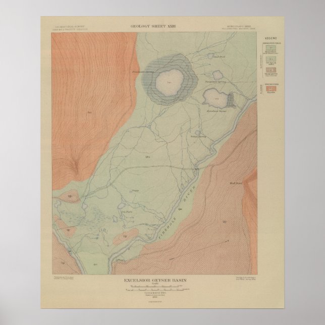 Póster Excelsior Geyser Basin (Frente)