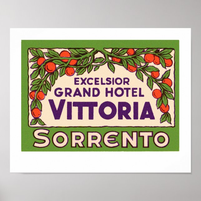 Poster Excelsior Grand Hotel Vittoria (Frente)