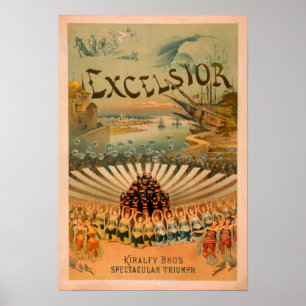 Póster Excelsior Kiralfy Teatro Espetacular de Triunfos