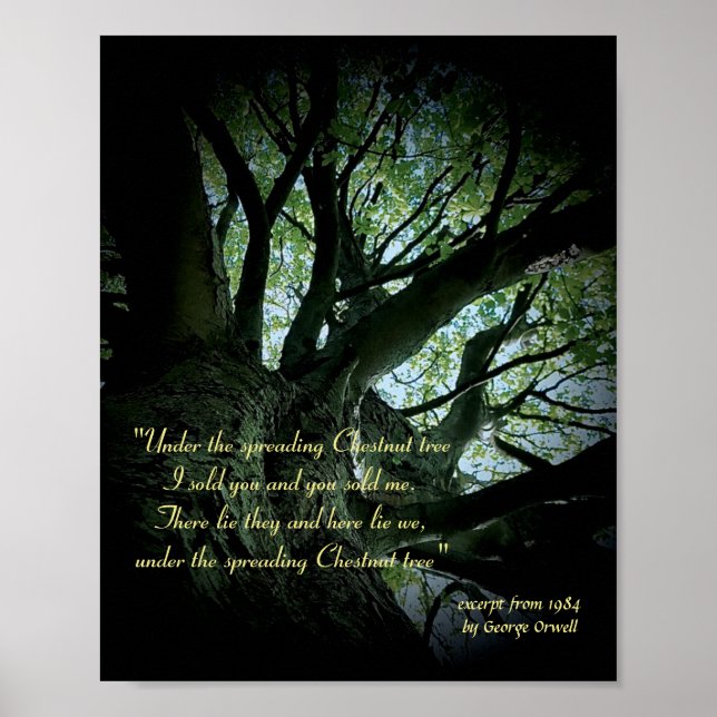 Poster Excerto De 1984 Por George Orwell (Frente)
