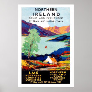 Poster Excursões da paisagem de Irlanda do Norte, viagen