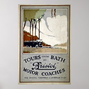 Póster Excursões do banho por treinadores de motor de