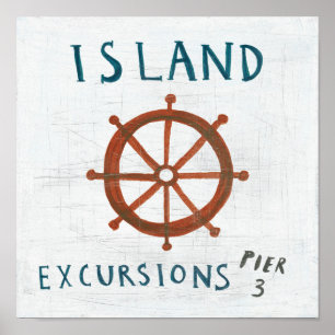 Poster Excursões litorais da ilha da arte  