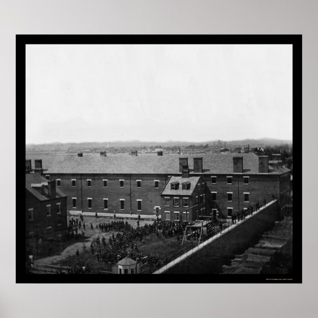 Póster Execução dos Conspiradores de Lincoln 1865 (Frente)