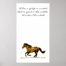 Poster Executando Cotação Inspiracional Horse