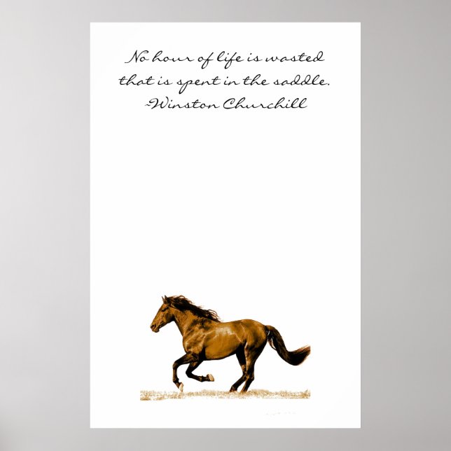Poster Executando Cotação Inspiracional Horse (Frente)