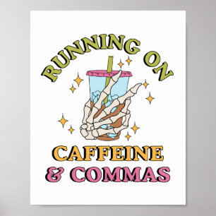 Poster Executando em Caffeine e Commas   Professor Inglês