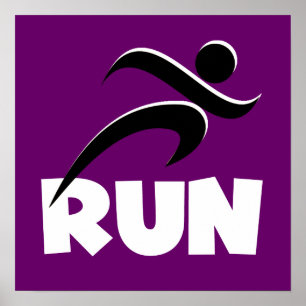 Póster Executar branco