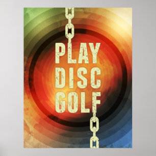 Póster Executar Golf de Disco