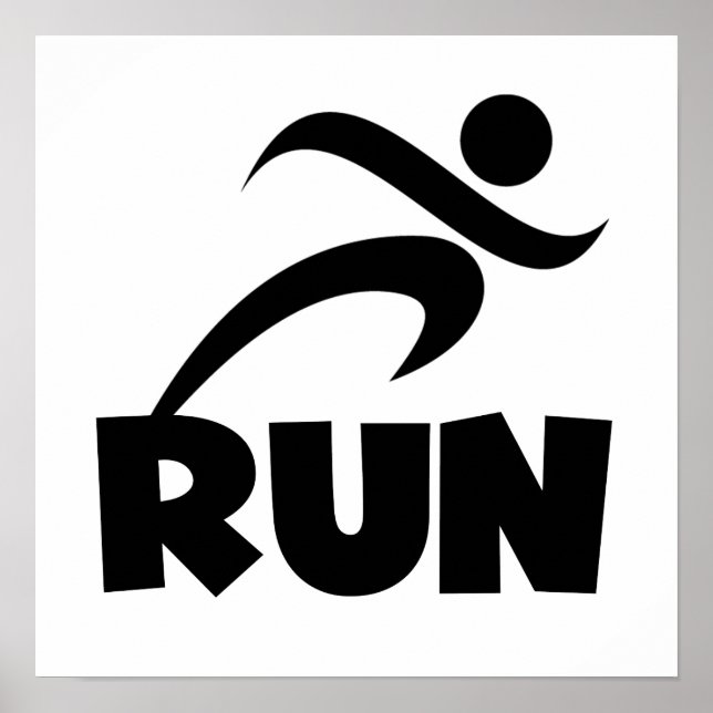 Póster Executar Preto (Frente)