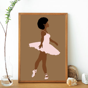 Poster Exemplo moderno minimalista de bailarina negra