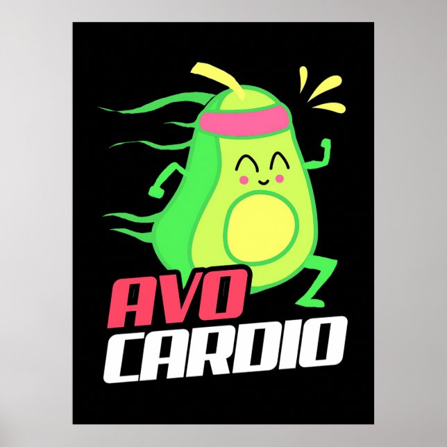 Poster Exercício Avocado Cardio (Frente)
