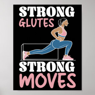 Poster Exercício de Agachamento Búlgaro Fitness Bodybuild