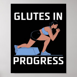 Poster Exercício de Agachamento Búlgaro Fitness Musculaçã