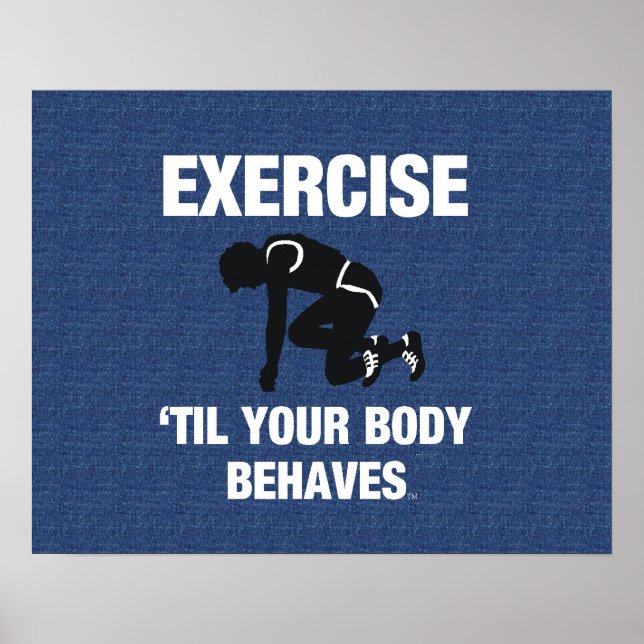 Poster Exercício de alta qualidade até o seu corpo se com (Frente)