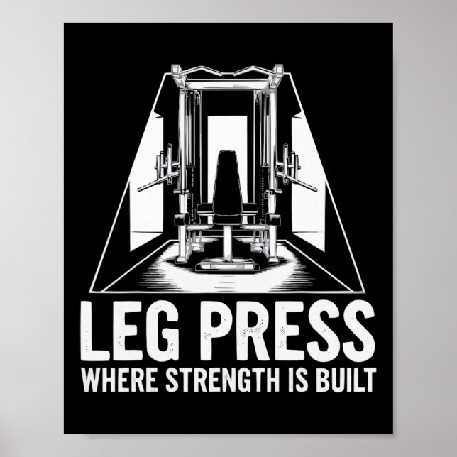 Poster Exercício de pressão na perna Malhação de construç (Frente)