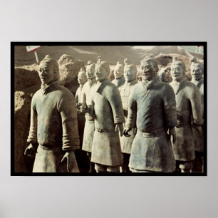 Poster Exército do Terracotta, dinastia de Qin, 210 BC;
