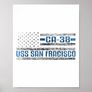 Poster Exército dos Estados Unidos Ca-38, Cruizador da Gu