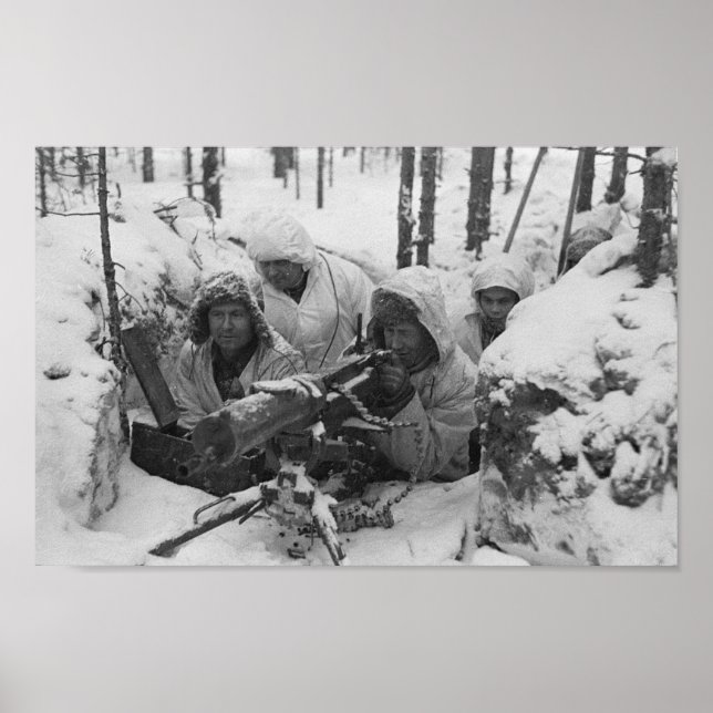 Poster Exército finlandês na Guerra do Inverno (Frente)