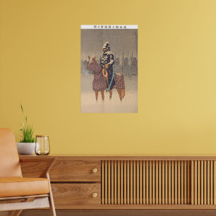 Poster Exército japonês lançou Kobayashi Kiyochika Meiji