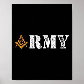 Poster Exército Maçons Dia D Dia Masonic Memorial do Pai