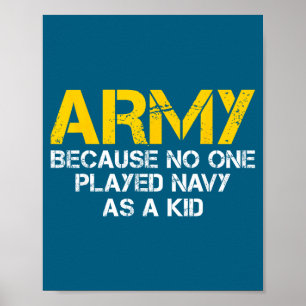Poster Exército Porque Jogou Marinha Quando Criança Engra