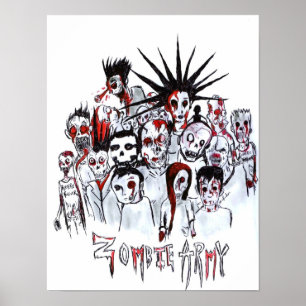 Poster Exército Zombie