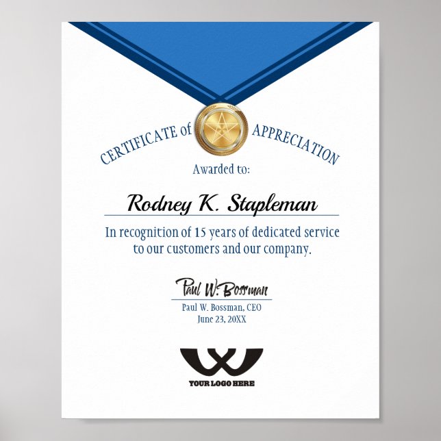 Poster Exibição de aniversário do funcionário universal d (Frente)