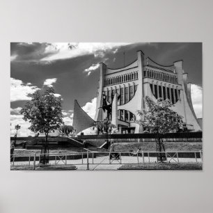 Poster Exibição de Cidade da Arquitetura Cityscape da G