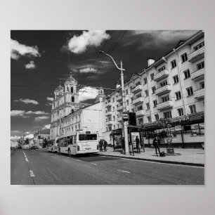 Poster Exibição de Cidade da Arquitetura Cityscape da Gro