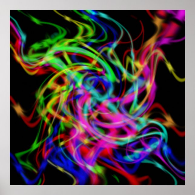 Póster exibição de luz de cores (Frente)