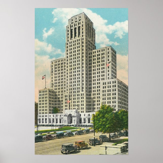 Póster Exibição Exterior do Bldg do Escritório do Estado  (Frente)