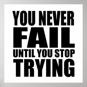 Poster Êxito na citação motivacional