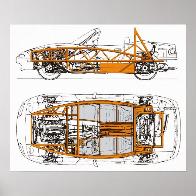 Póster Exocet / NA Sobreposição de Miata (Frente)