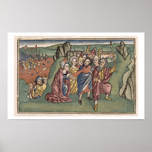 Póster Êxodo 14 Moses e os Israelites que cruzam o Re
