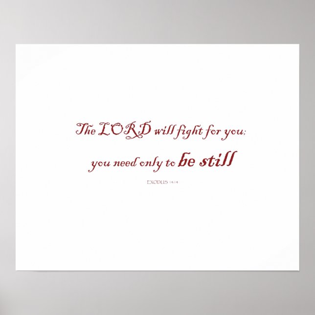 Poster Êxodo 14h14, o LORD lutará por ti, (Frente)