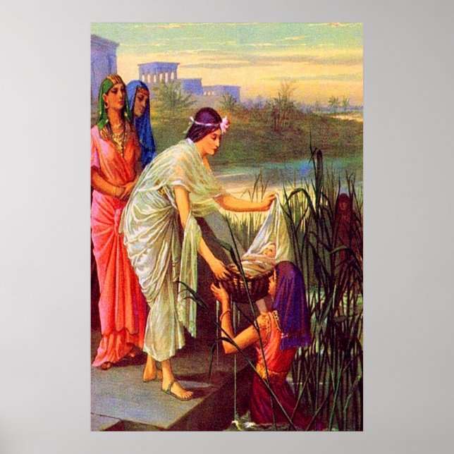 Póster Êxodo 2 Moisés Bebês Desenhados do Nilo (Frente)