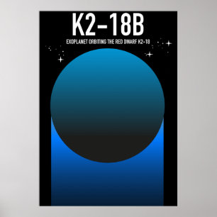 Poster exoplaneta K2-18b