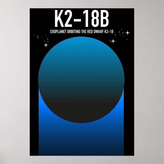 Poster exoplaneta K2-18b (Frente)