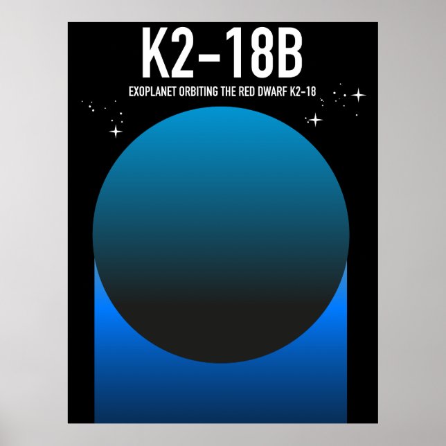 Poster exoplaneta K2-18b (Frente)
