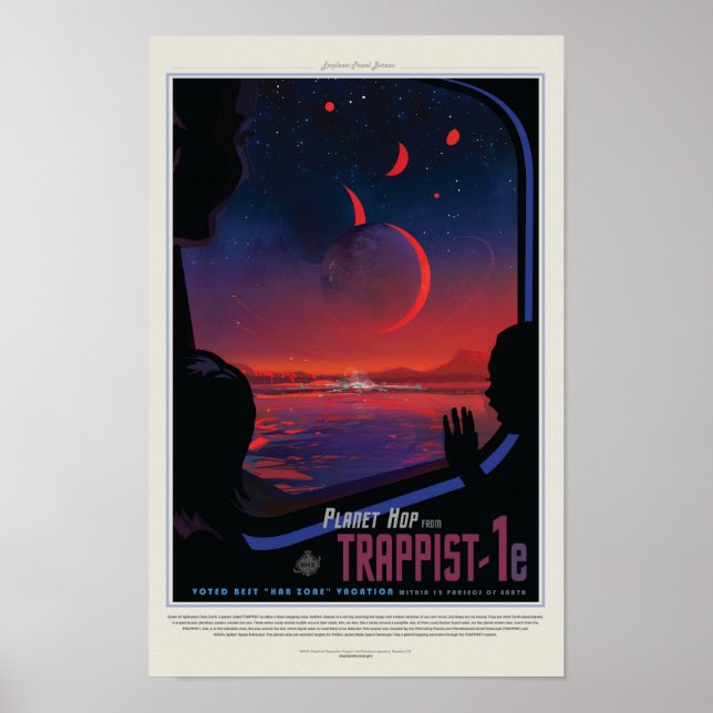 Poster Exoplaneta TRAPIST-1e (Frente)