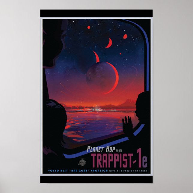 Póster Exoplaneta TRAPIST-1e (Frente)