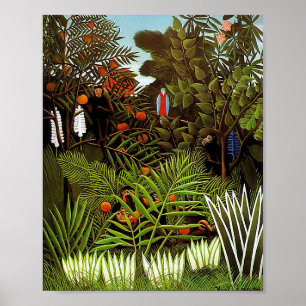 Poster Exotic landscape by Henri Rousseau