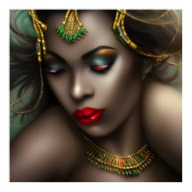 Exótica mulher africana linda lábios vermelhos our