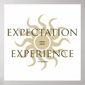 Póster Expectativa = Experiência