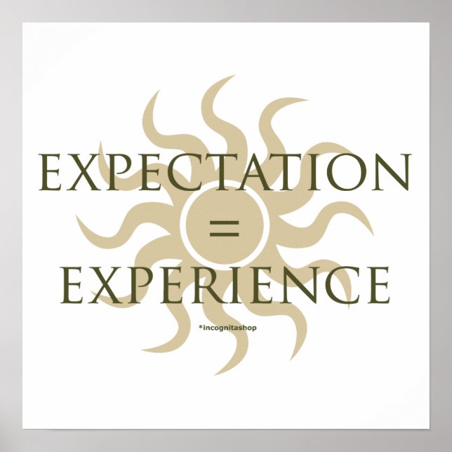 Póster Expectativa = Experiência (Frente)
