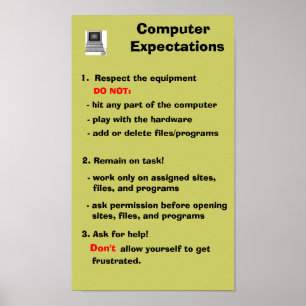 Póster Expectativas do computador